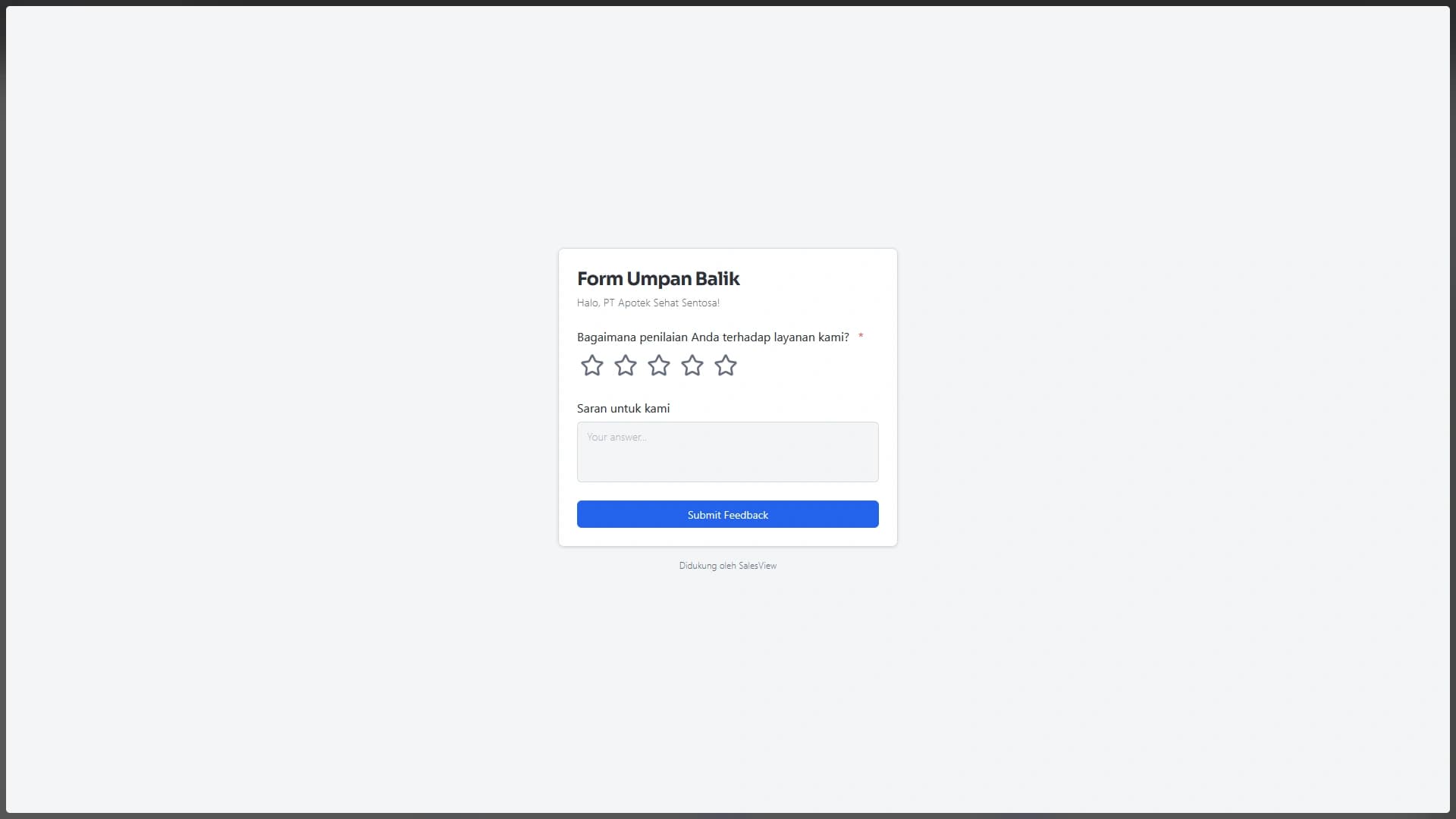 Tampilan QR review POS SalesView