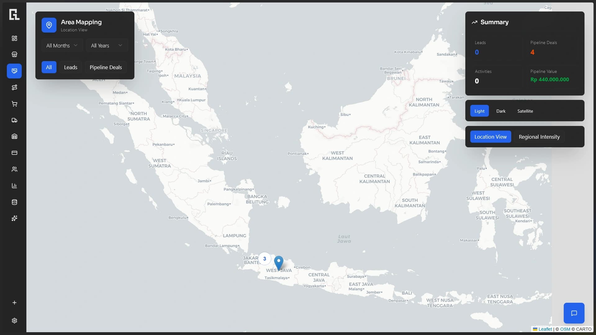 CRM area mapping
