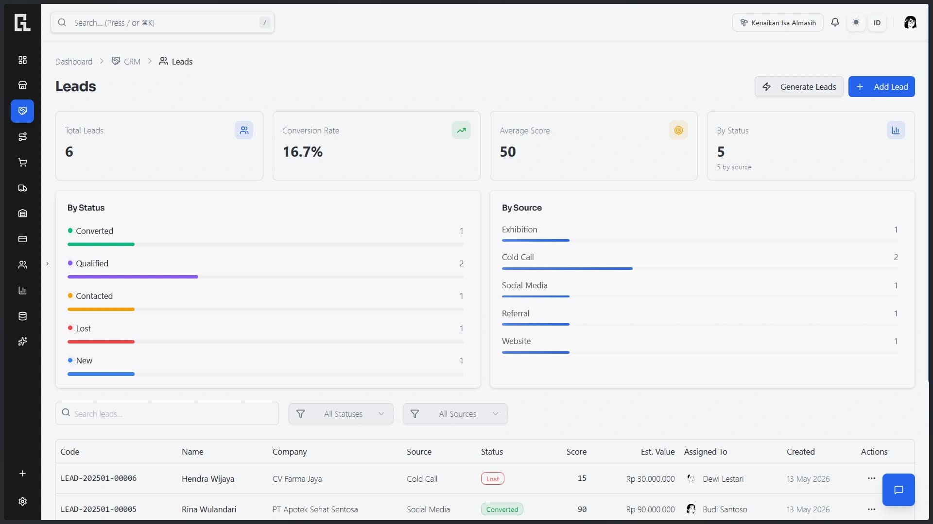 CRM Interface