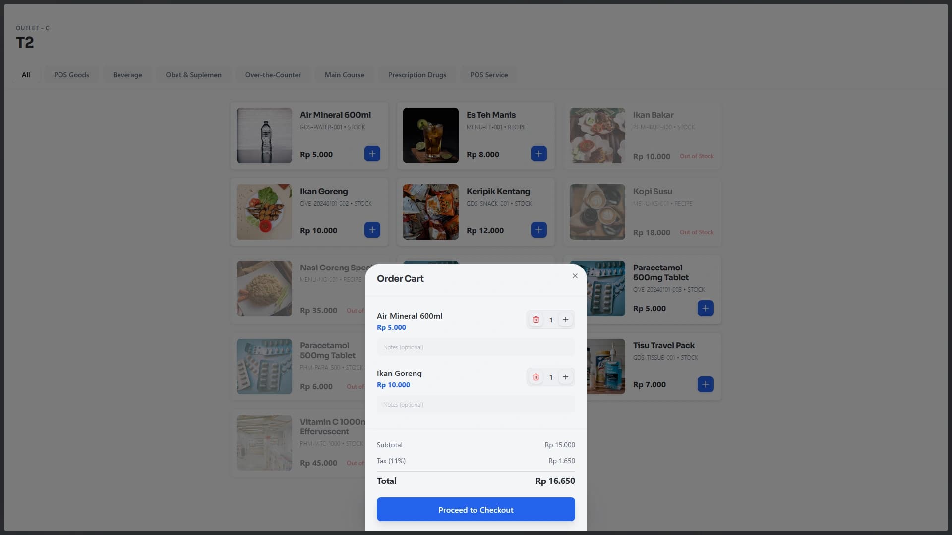 Menu digital mudah dibaca